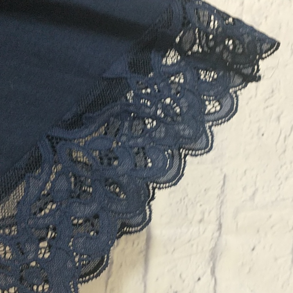 In Bloom Navy Blue Short Robe Size M/L - Picture 2 of 4